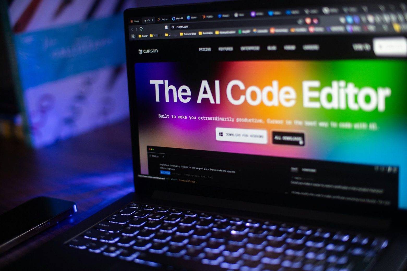 Laptop AI Code Editor
